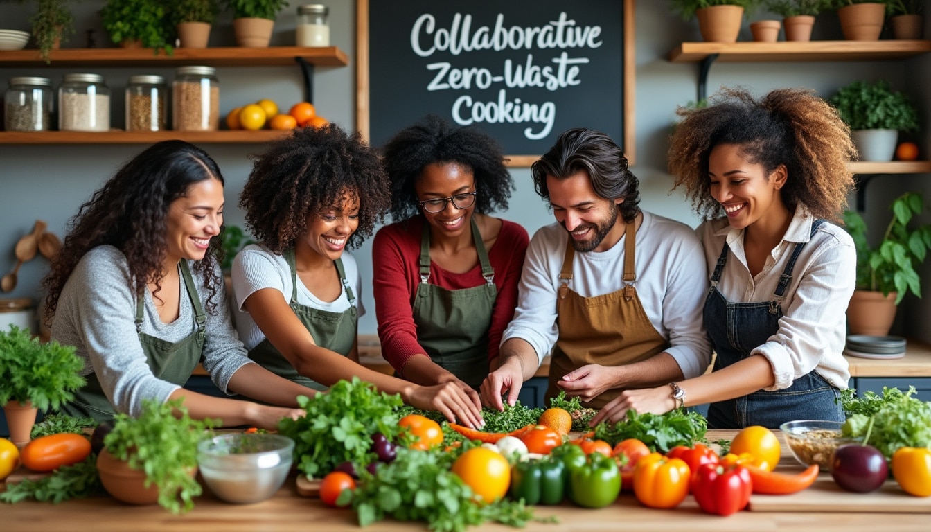 Les bienfaits de la cuisine collaborative zéro déchet