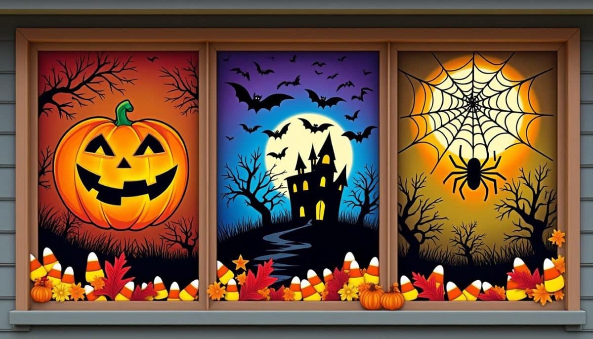 🎃 3 Quick & Easy Halloween Window Painting Ideas in 10 Minutes 👻