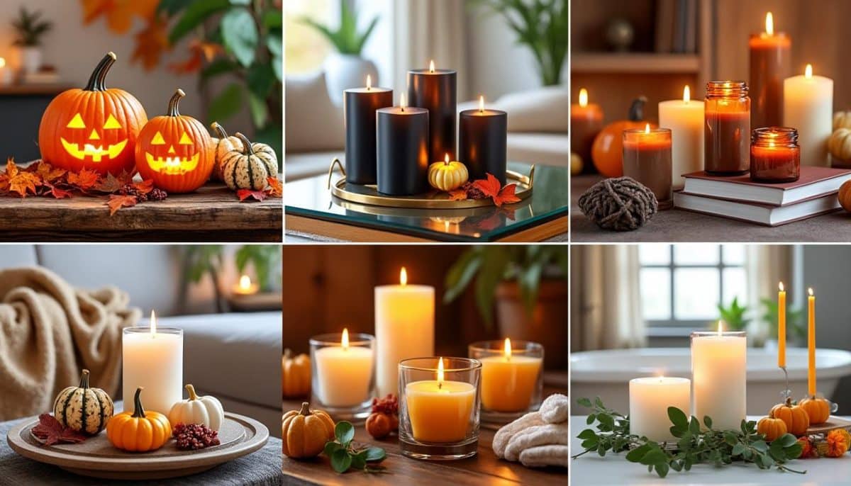 cozy up your space: 5 fall candle displays for every room 🍁🕯️