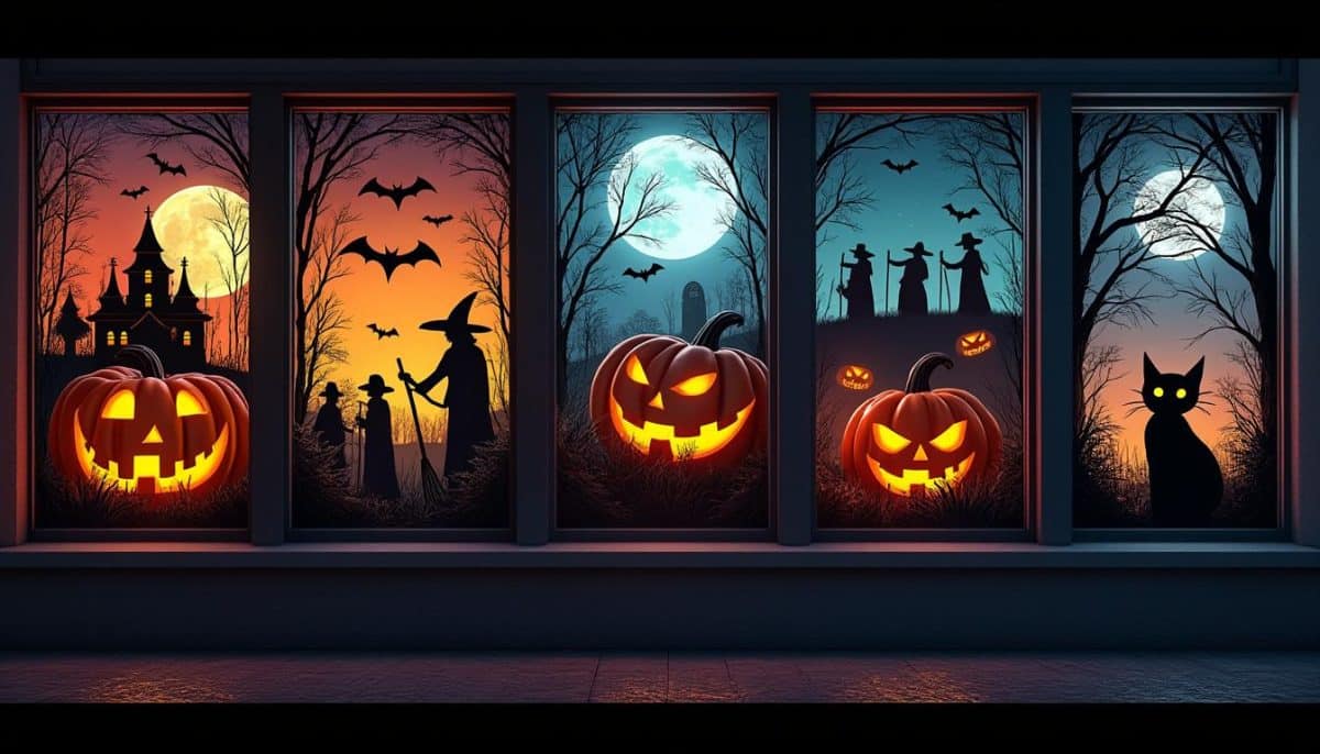 Spooky Window Fun: 5 FREE Halloween Drawing Templates 👻🖍️