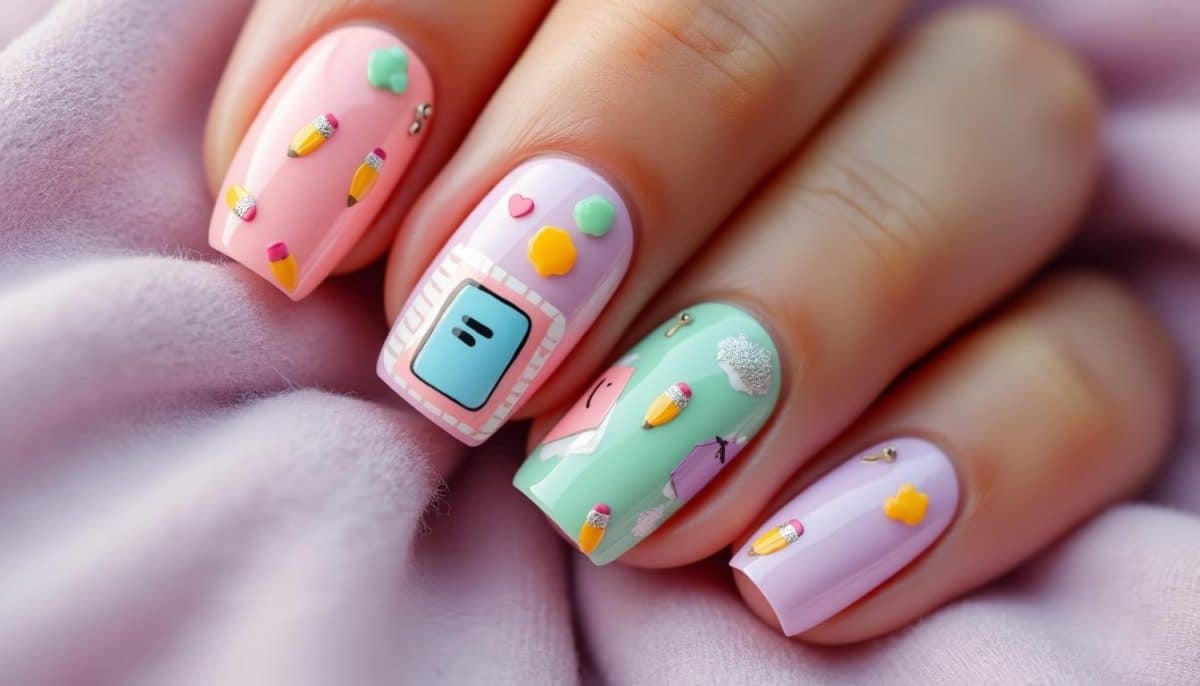 affordable acrylic back to school nails youโll love ๐
โจ