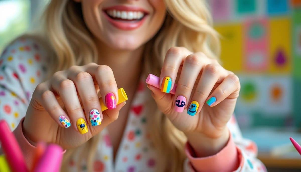 fun and creative teacher nail ideas students will love ๐จโ๏ธ