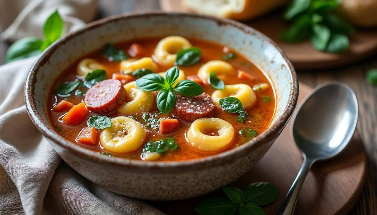 Tortellini Soup Bliss: Italian Sausage Magic in a Bowl 🍲🇮🇹