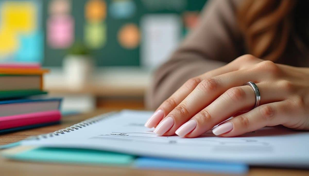 trendy teacher nails for the 2025 school year ๐จโ๏ธ