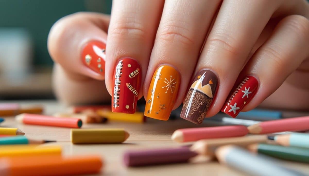 square back to school nails: the perfect shape for a sharp start โ๏ธ๐