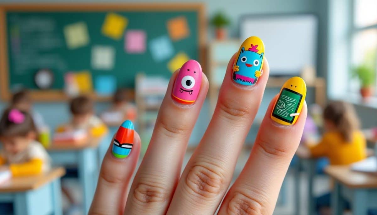 Chalkboard Chic: Fun Teacher Nail Art Ideas ๐จ๐