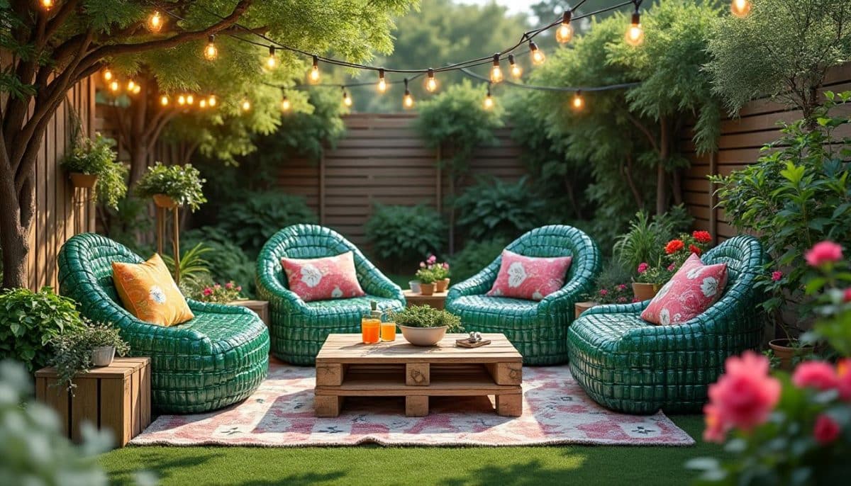 Transformez vos objets jetables en un salon de jardin écoresponsable cet été