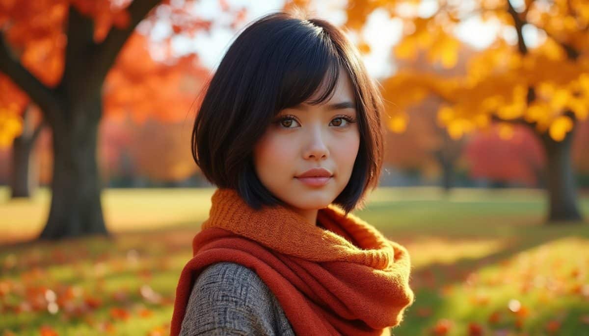 Chic Short Cuts ๐ 17 Hairstyles That Shine with Fall Scarves ๐งฃ