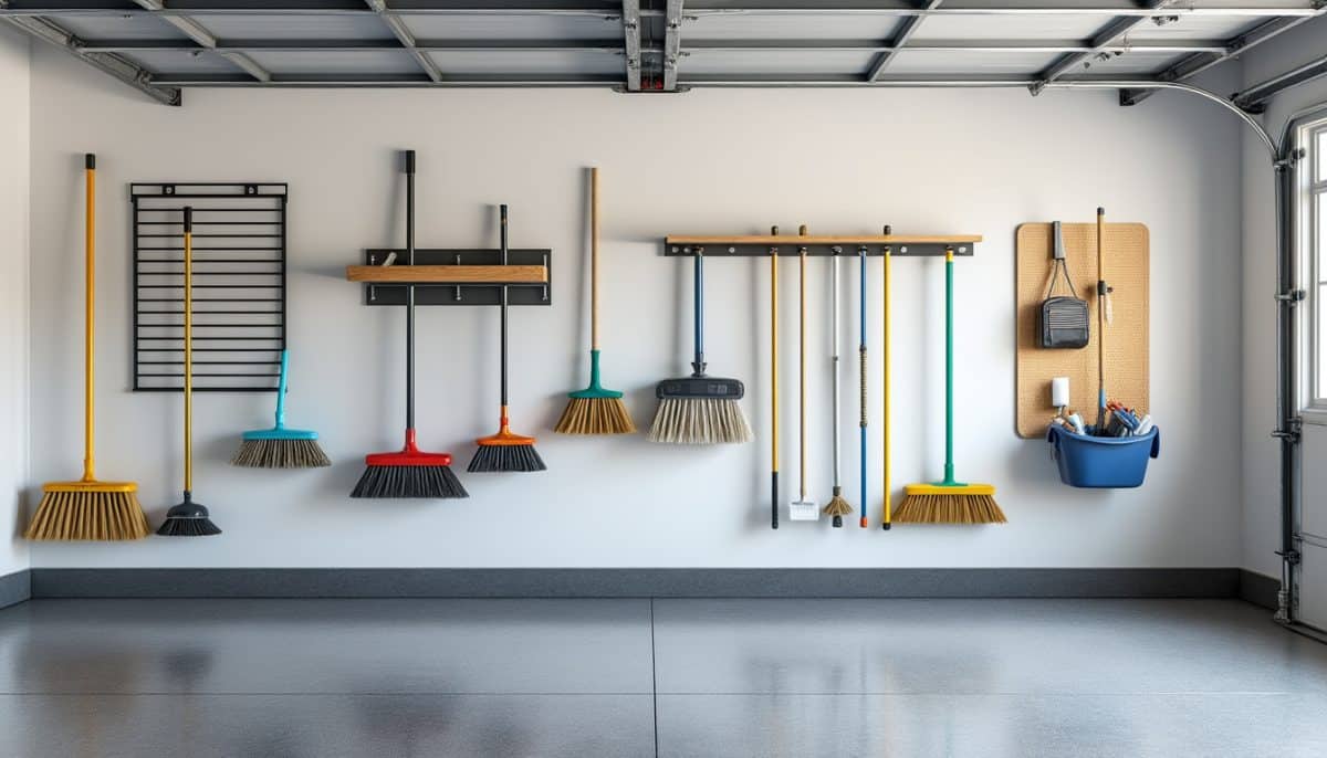 Smart Garage Broom Storage Ideas for a Tidy Space 🧹🚗