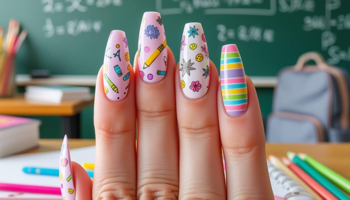 Back-to-School Acrylic Nails That Last All Semester โ๏ธ๐