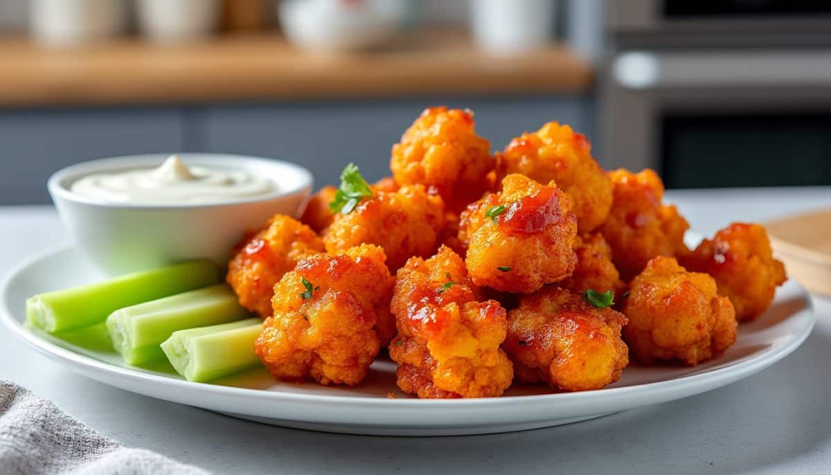 Spicy Hot Air Fryer Cauliflower Wings: Gluten-Free Perfection