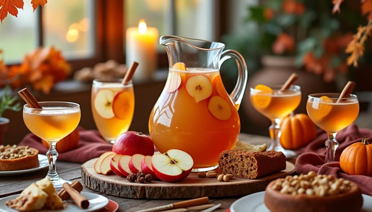Easy Apple Cider Sangria 🍎🍷: The Perfect Fall Party Drink!