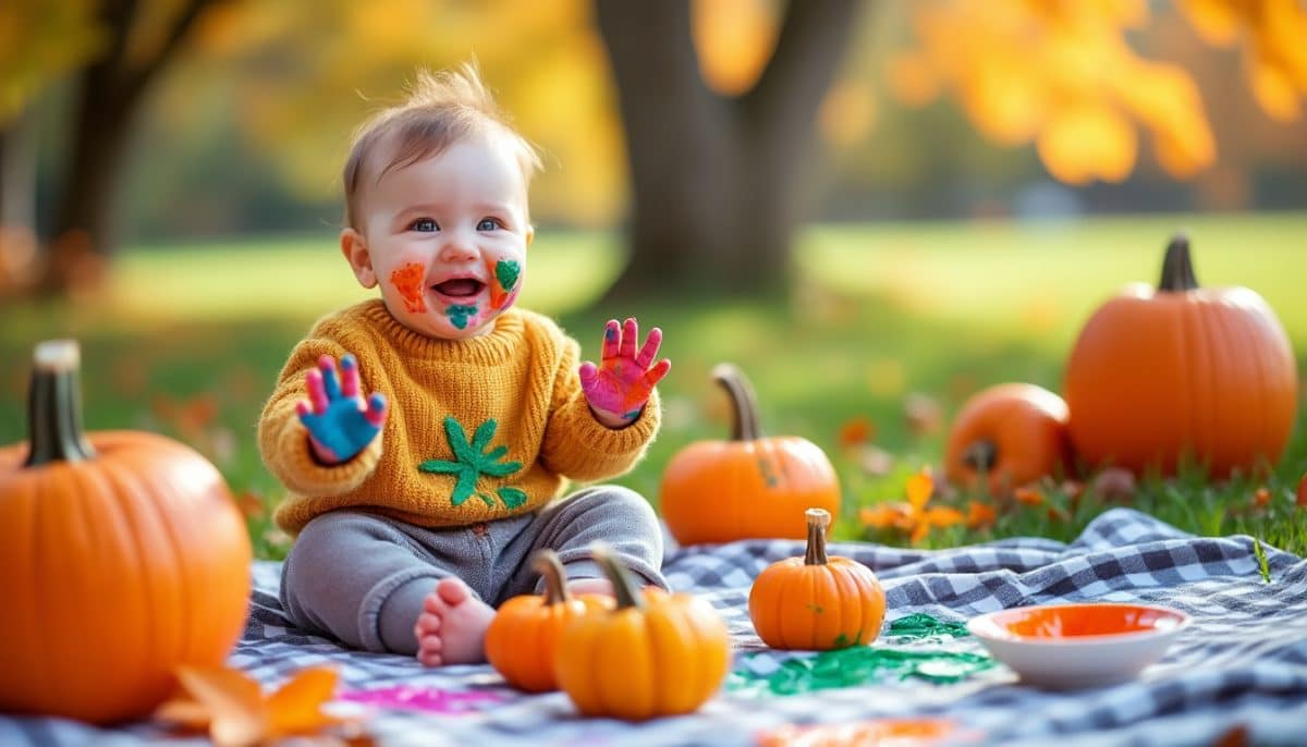 Adorable Pumpkin Painting Ideas for Baby’s First Fall 🎃🖌️