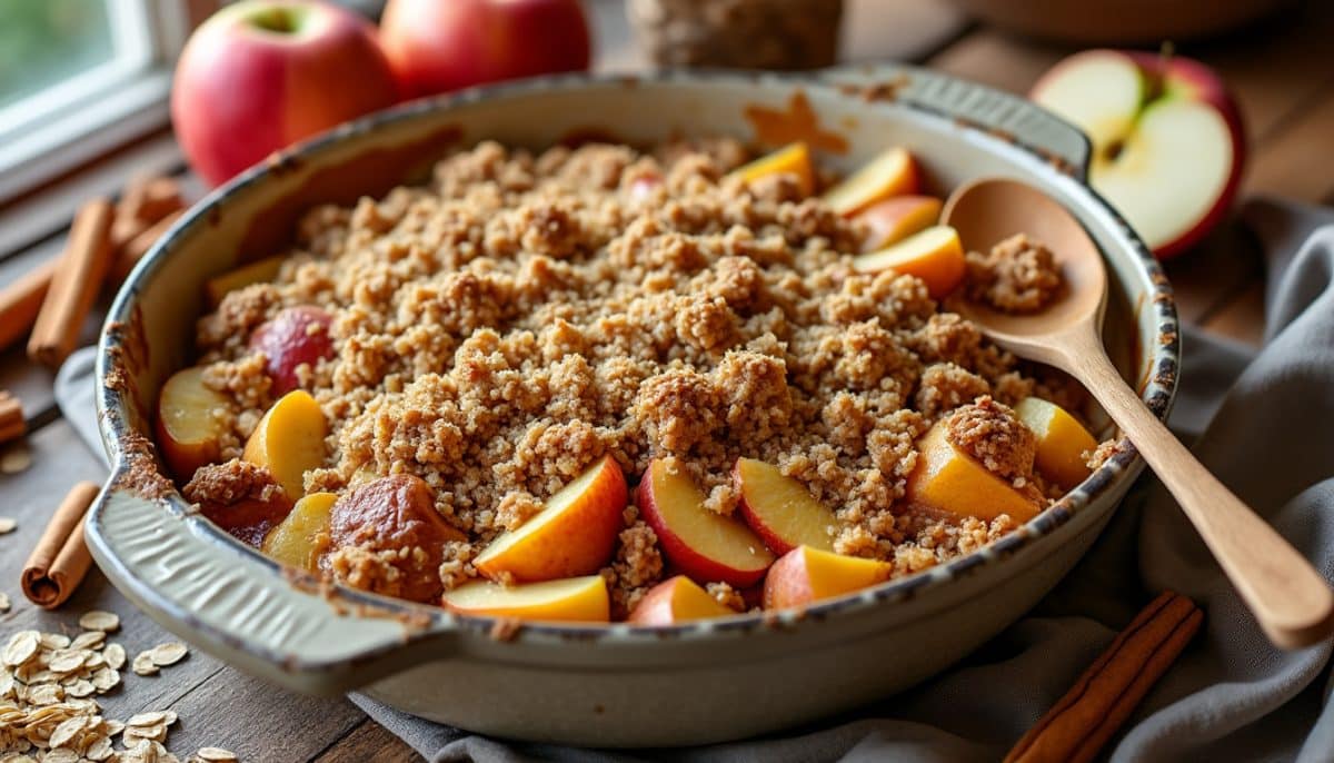 Crispy Gluten-Free Apple Crisp with Oat Crunch Topping