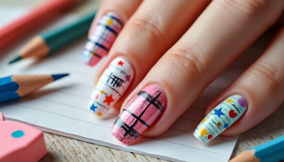 Back-to-School Notebook Nails ๐โ๏ธ: Creative Designs to Ace Your Look