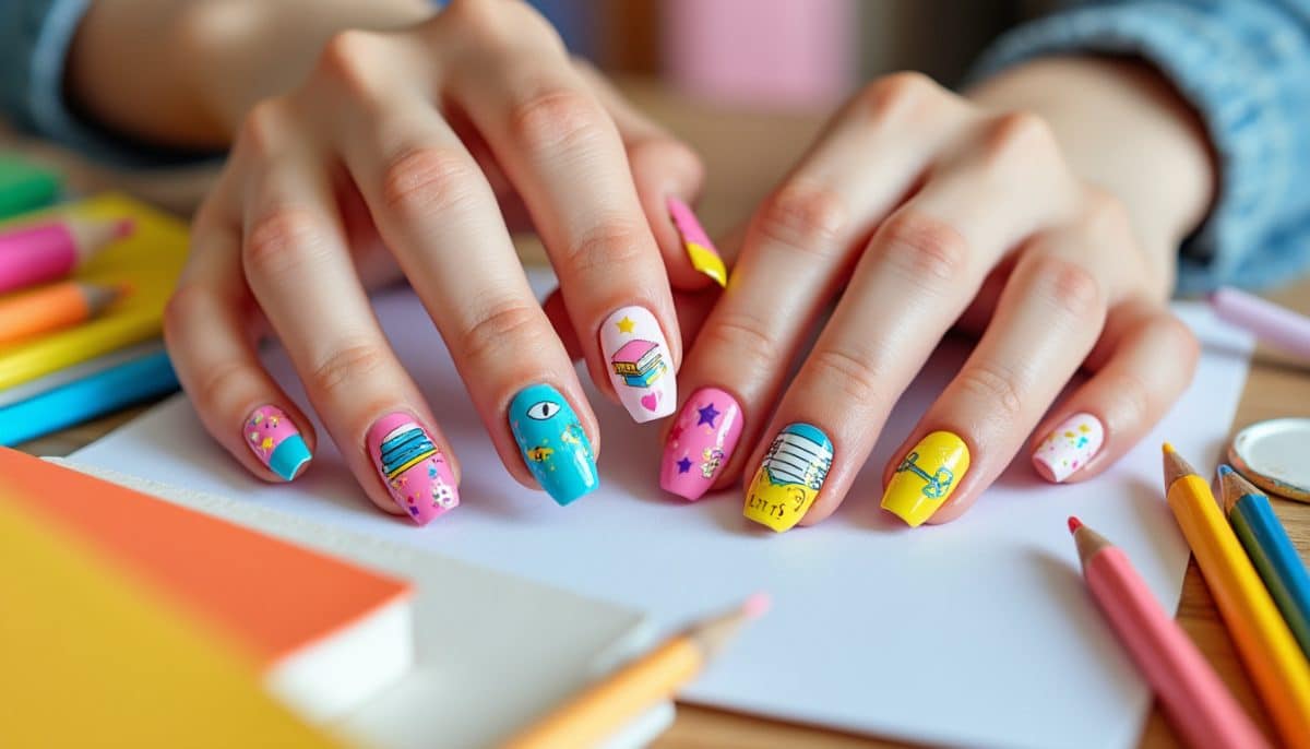 Classroom Chic: Fun Acrylic Nail Designs for School โ๏ธ๐