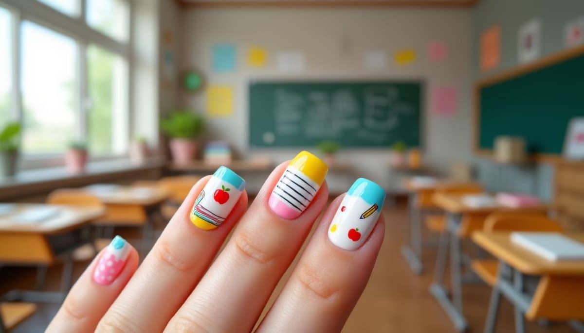 Cute Short Nails for Back to School โ๏ธ๐