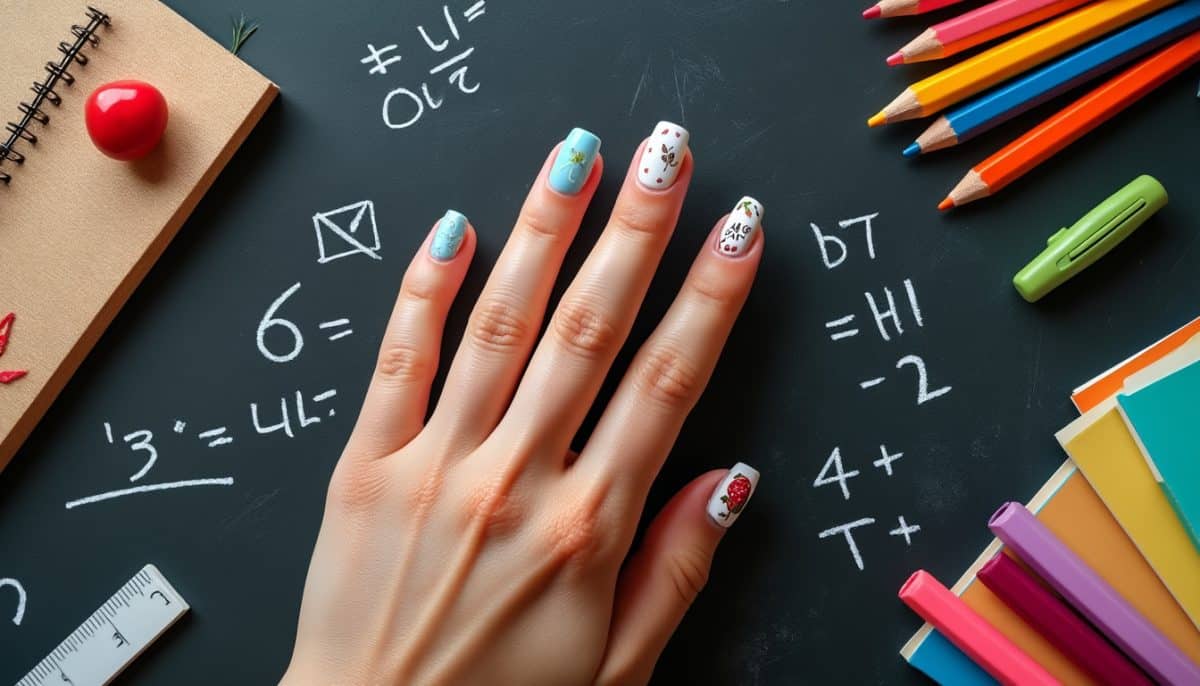 Chalkboard Chic: Trendy Back-to-School Nail Designs for Teachers 2025 โ๏ธ๐
