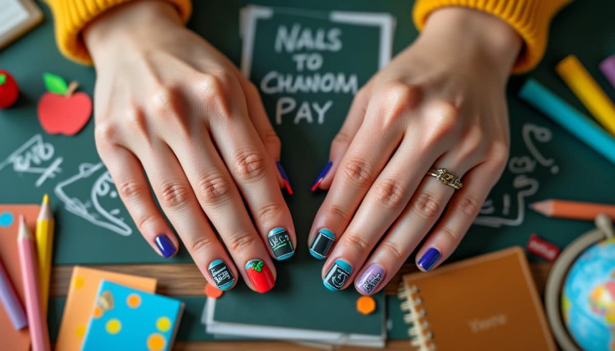 Chalkboard Chic: Back-to-School Nail Inspo for Teachers ๐โ๏ธ