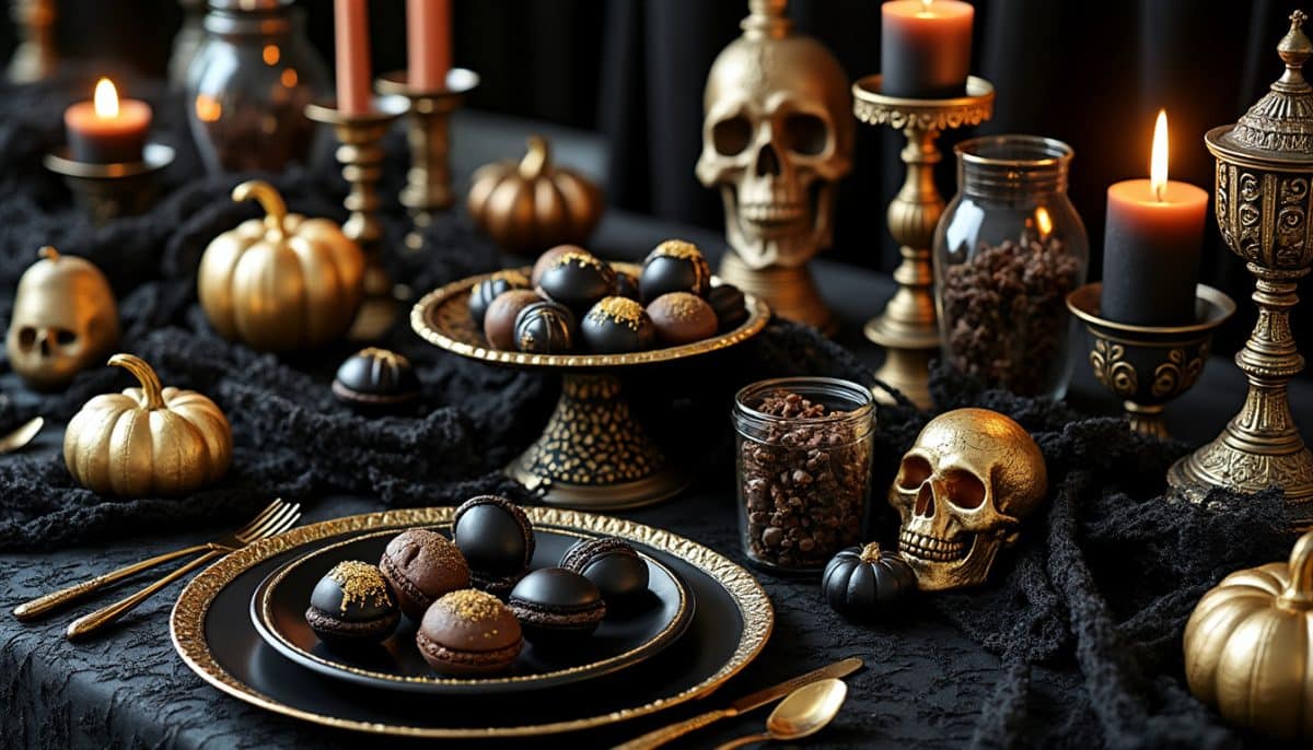 Budget Black & Gold Halloween Decor Ideas for Gothic Glam π¦β¨