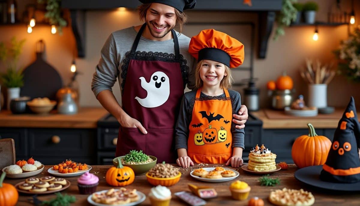 Spooky Style: Halloween Aprons for Adults & Kids ππ»
