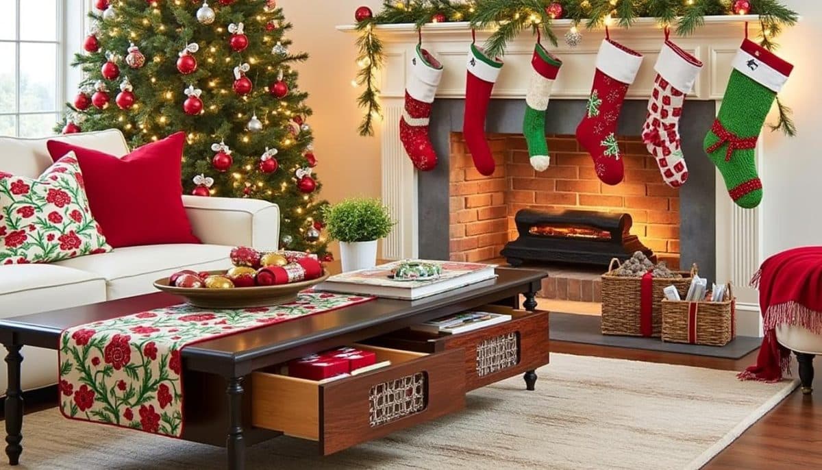 Festive & Functional: 🎄 Christmas Decor with Hidden Storage 🎁
