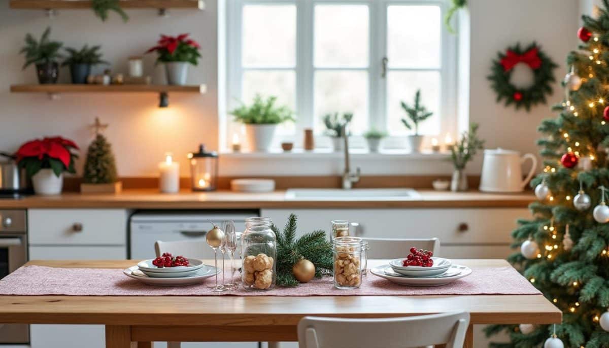 Space-Saving Christmas Kitchen Decor ✨🎄