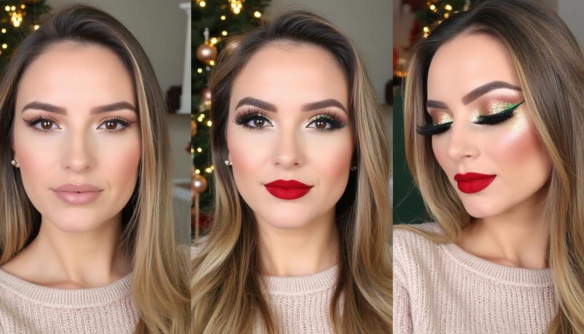Festive Christmas Makeup: 3 Looks from Subtle ✨ to Glam 🎄