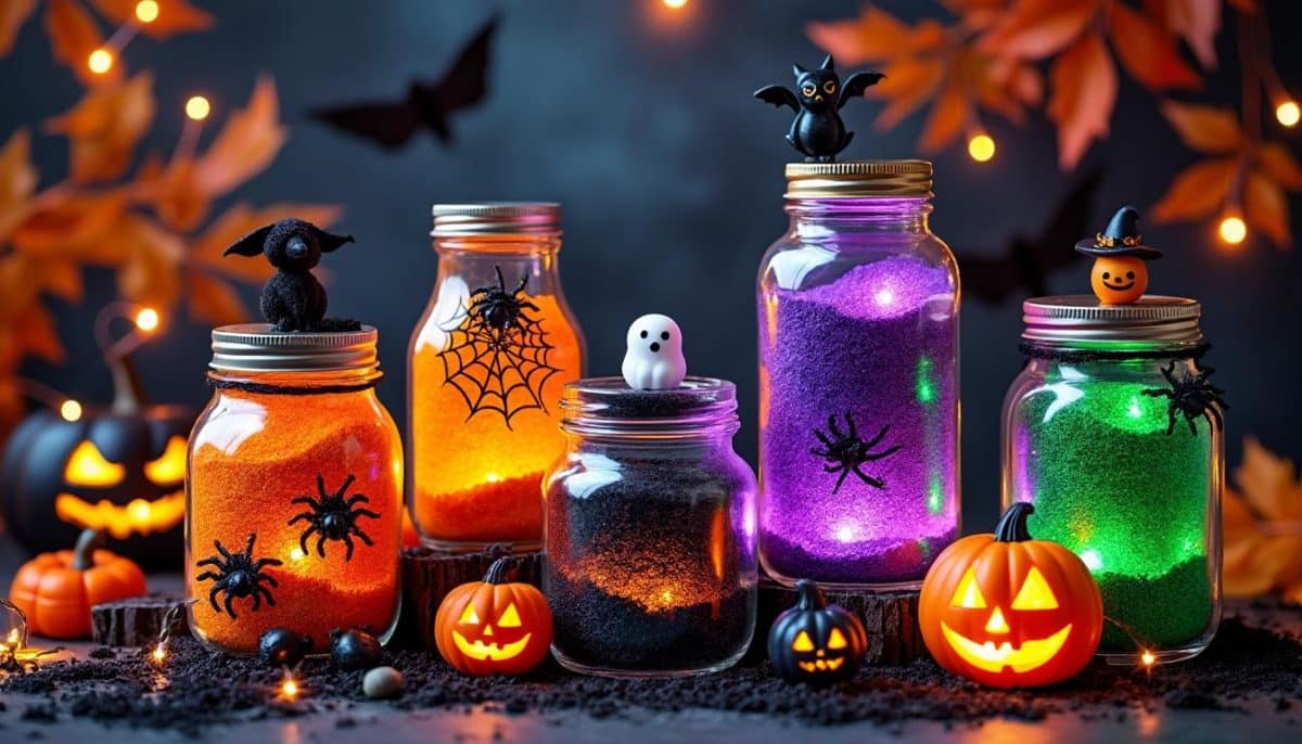 Spooky Colored Sand Jars: DIY Halloween Magic 🎃🕯️