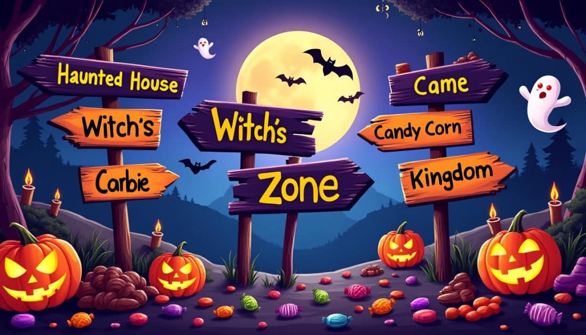 Spooky Directional Signs: Custom Halloween Messages 🎃🪧