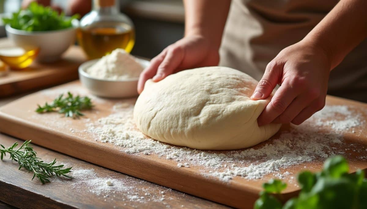 Stretchy & Chewy Gluten-Free Pizza Dough with Rice Flour