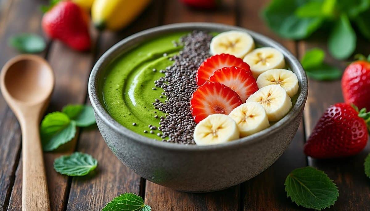 Superfood Power: Gluten-Free Spirulina Green Smoothie Bowls