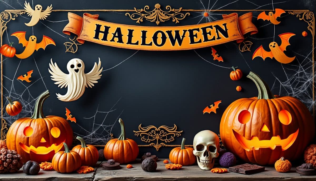 Vintage Typography Halloween Banners & Garlands ππΈοΈ