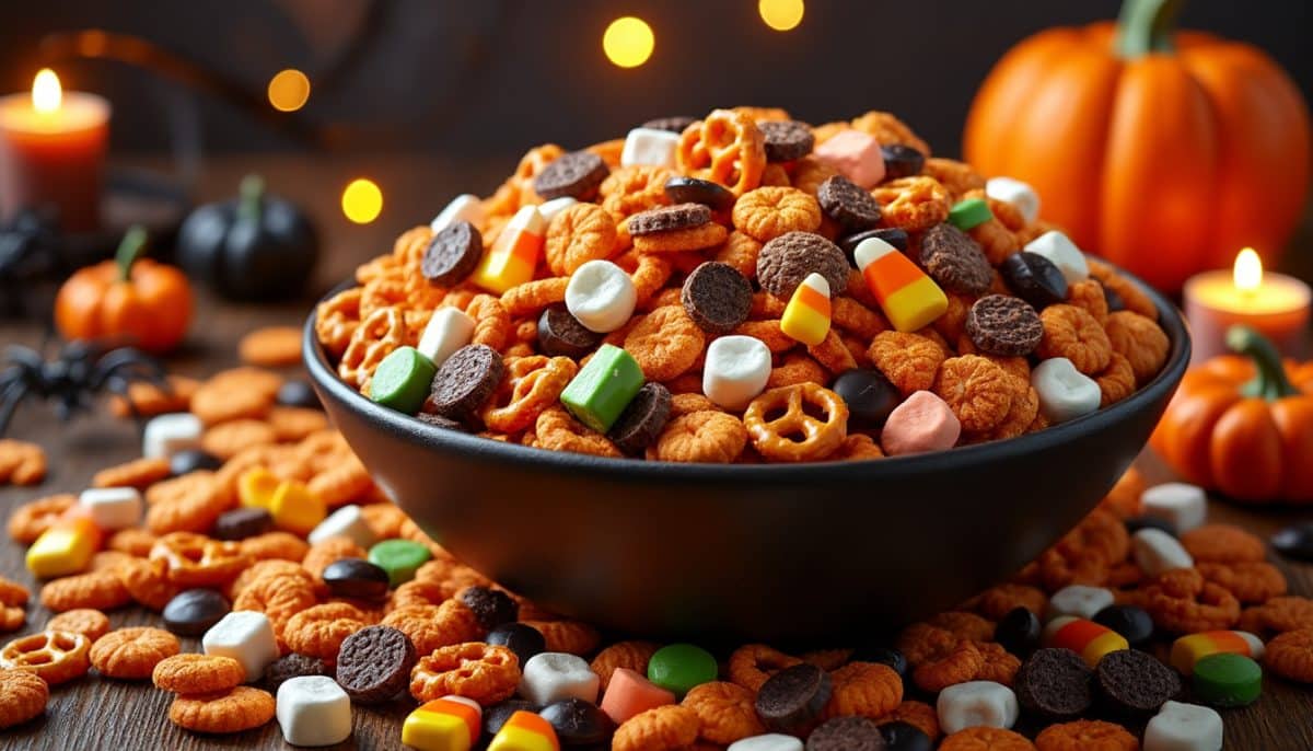 Spooky-Crunch Halloween Chex Mix You Won’t Resist! 🎃👻