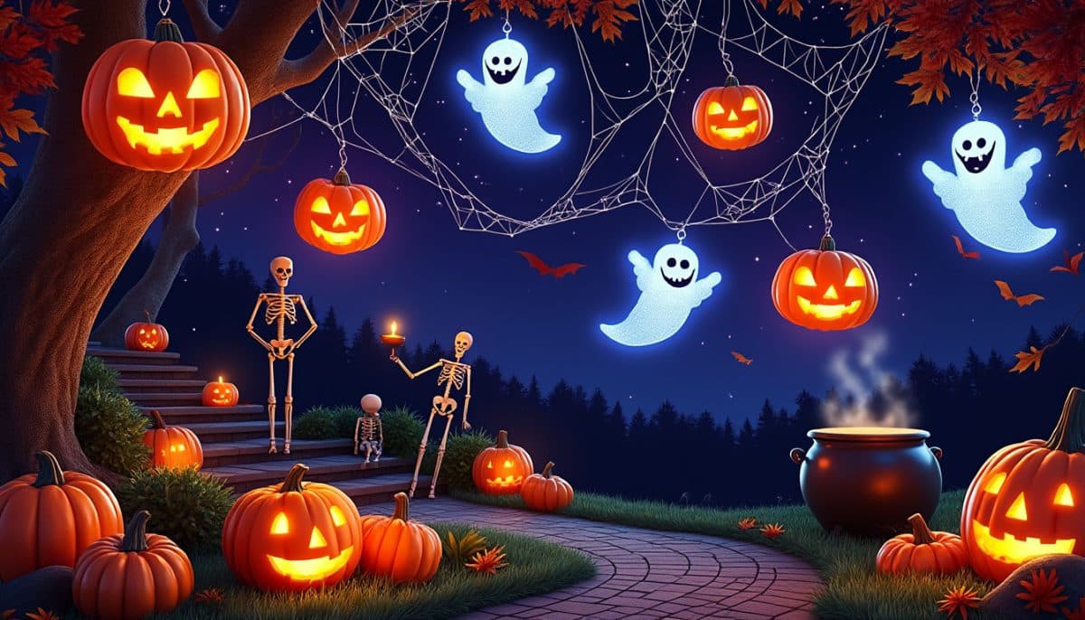 Spooky Glow: Hanging Ghost & Pumpkin Lights for Halloween ππ»β¨