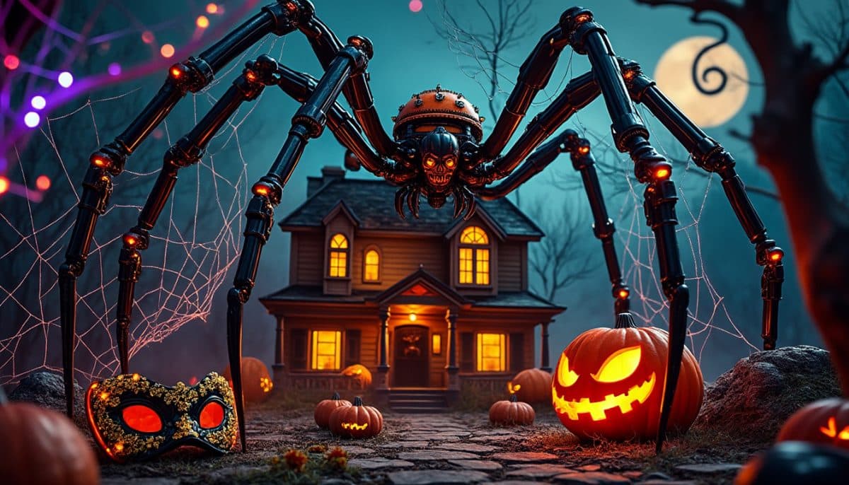 Supersized Spooky Spiders 🕷️: Giant Web Decor Ideas for Halloween Fronts
