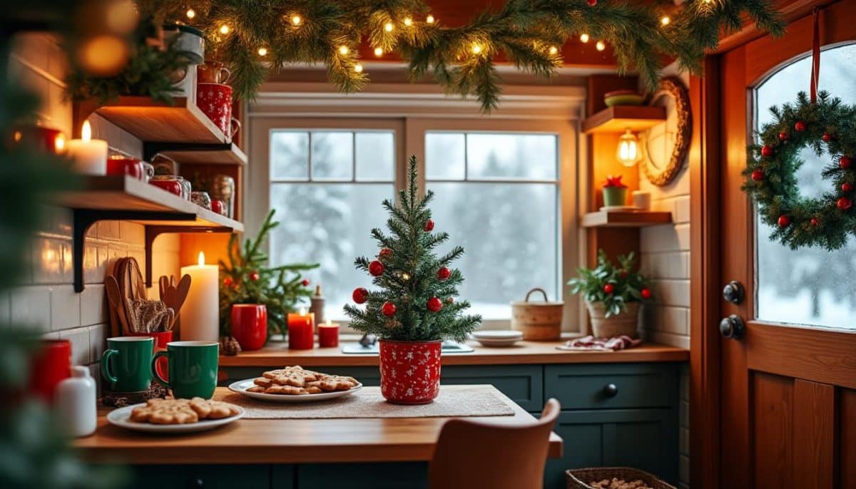🎄 Cozy Christmas Kitchen: Smart Small Space Decor Tips ✨