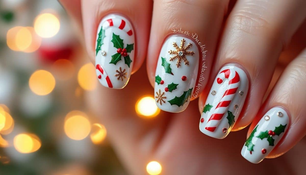 🎄 Festive Short Nails: Perfect Christmas Designs 🎅