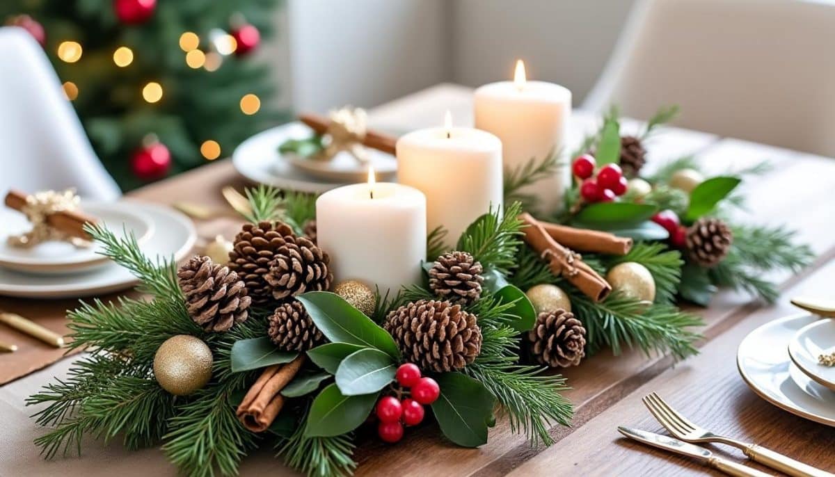 🎄 Quick & Festive: 5-Minute Christmas Table Centerpieces ✨