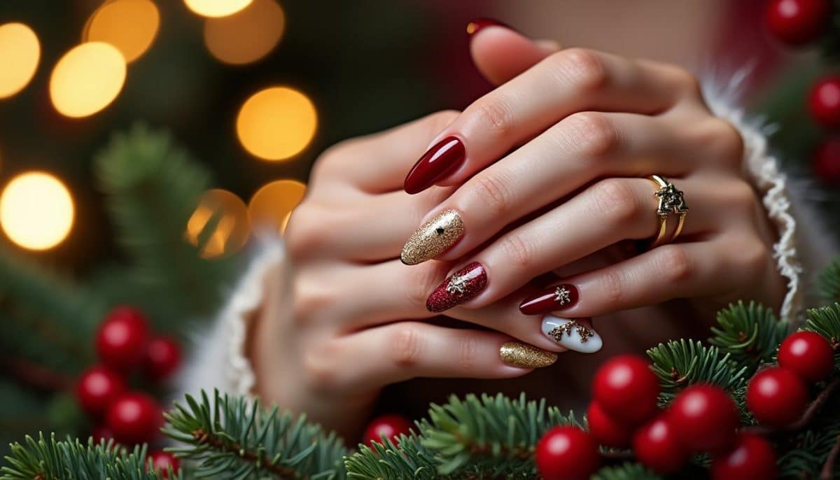 Chic Christmas Nails ✨: Elegant Ideas for Holiday Glam 🎄