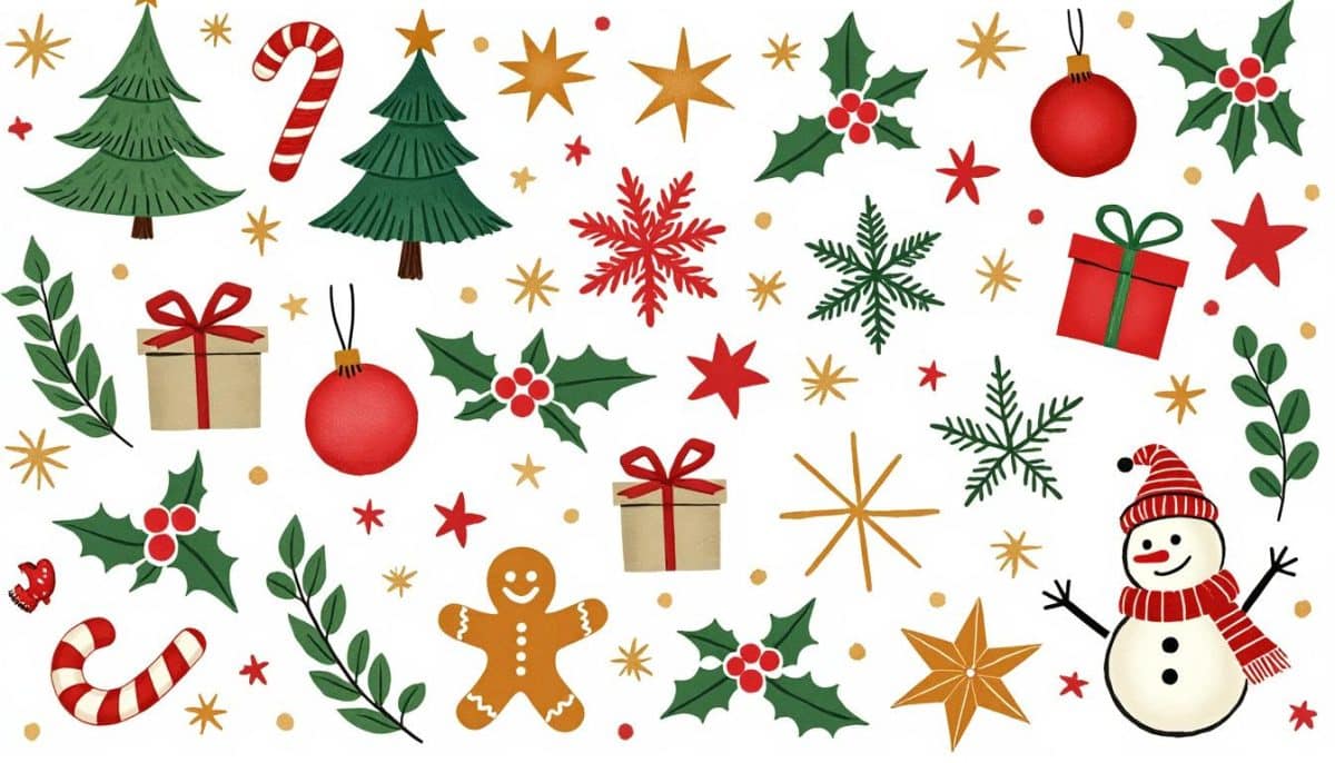 Festive Doodles: Easy Christmas Drawings for Cards & Tags 🎄✏️