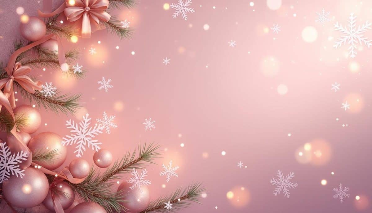 Blush Pink Christmas 🌸🎄: Pretty Holiday Wallpapers