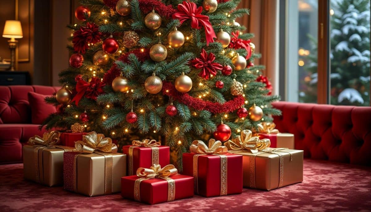 🎄✨ Luxe Red & Gold Christmas Tree Decor Guide 🎅💫