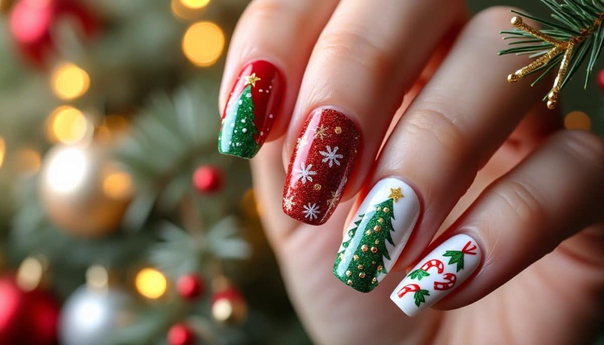 🎄 Festive & Fab: Short Christmas Nail Designs for Tiny Talons ✨