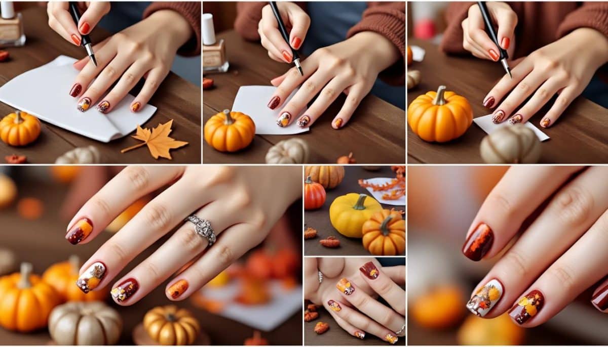 🍂 Thanksgiving Nail Art: Step-by-Step Guide with Pics 🎨