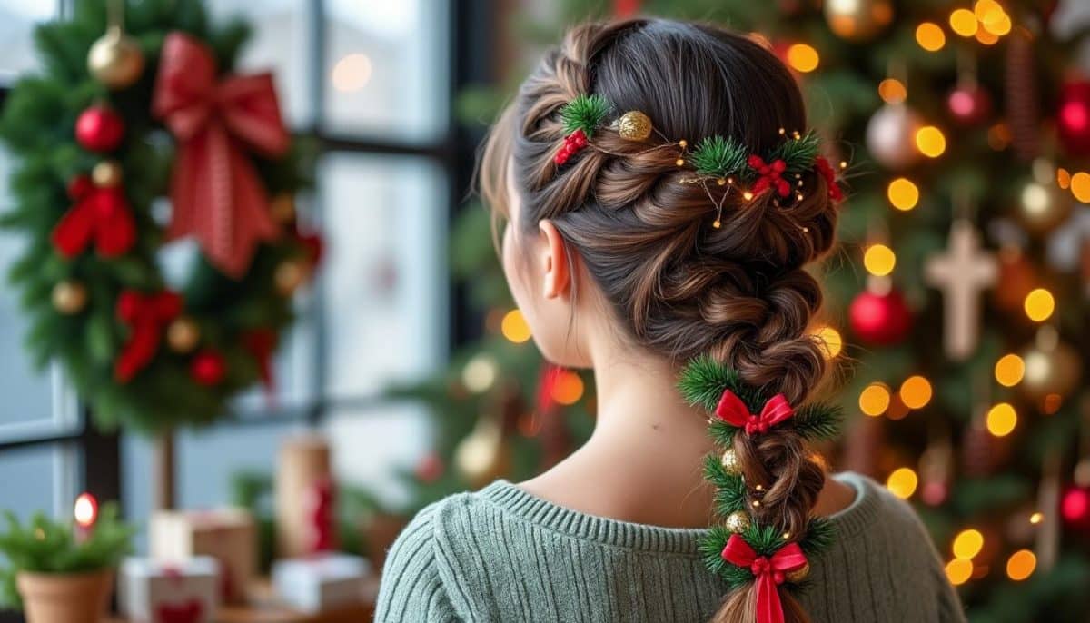 🎄 Sparkle & Shine: Festive Hair Tutorial for Christmas ✨