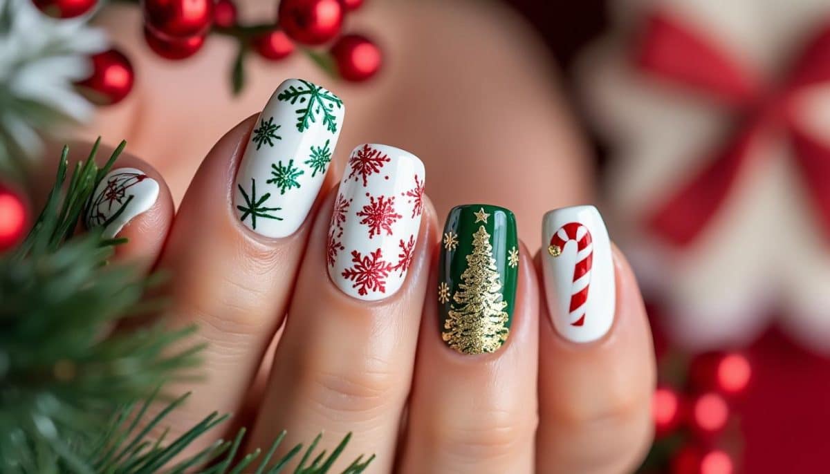 🎄 Sparkle Up: Ultimate Christmas Nails Tutorial ✨