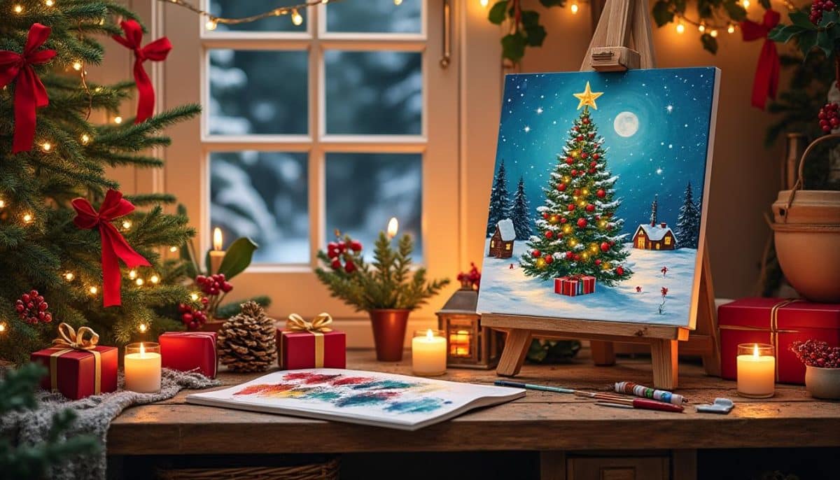 🎄 Creative Christmas Canvas Art Ideas 🎨